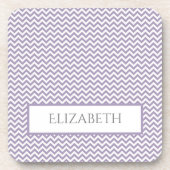 Dessous-de-verre Plat de boisson Purple Simple Chevron (Devant)