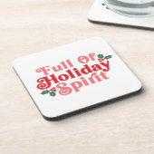 Dessous-de-verre Plein d'esprit de vacances - Typographie festive (Côté gauche)