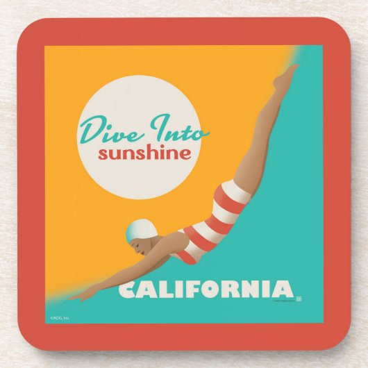 Dessous-de-verre Plongez Dans Le Soleil | Californie (Devant)