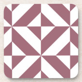 Dessous-de-verre Plum Geometric Deco Cube Pattern (Devant)
