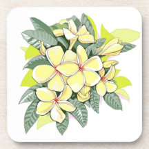 Dessous de verre Plumeria Ensemble de 6