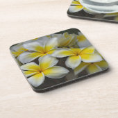 Dessous-de-verre Plumeria jaune blanc (Côté gauche)