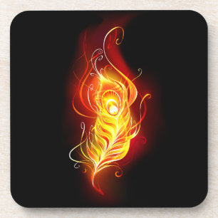 Dessous-de-verre Plumes de paquetage de feu