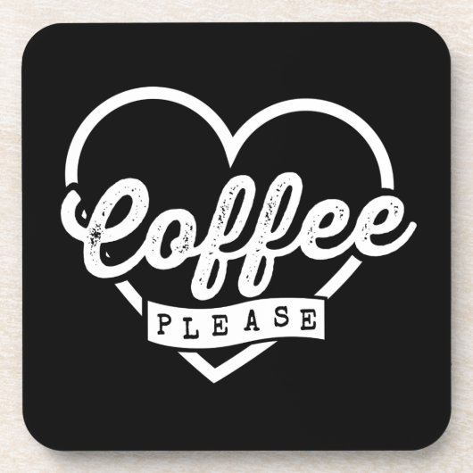 DESSOUS-DE-VERRE PLUS DE CAFÉ S'IL VOUS PLAÎT (Devant)