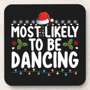 Dessous-de-verre Plus susceptible de danser en famille à Noël