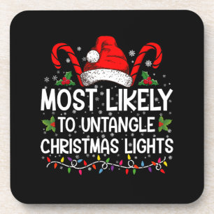 Dessous-de-verre Plus susceptible de démêler les lumières de Noël a