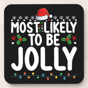 Dessous-de-verre Plus susceptible d'être une joyeuse fête de Noël e