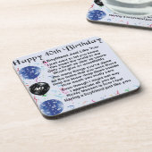 Dessous-de-verre Poème d'ami - quarantième anniversaire (Côté gauche)