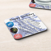 Dessous-de-verre Poème de beau-fils - conception de joyeux (Côté gauche)