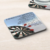 Dessous-de-verre Poème de beau-frère - conception de dards (Côté gauche)