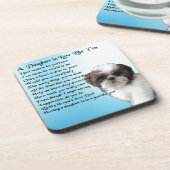 Dessous-de-verre Poème de belle-fille - conception de Shih-Tzu (Côté gauche)