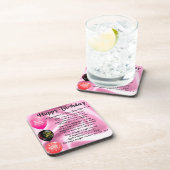 Dessous-de-verre Poème de belle-fille - joyeux anniversaire (Côté Droit)