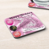 Dessous-de-verre Poème de belle-mère - joyeux anniversaire (Côté gauche)