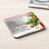 Dessous-de-verre Poème de frère - conception de Noël (Côté gauche)