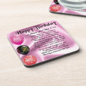 Dessous-de-verre Poème de maman - joyeux anniversaire (Côté gauche)