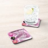 Dessous-de-verre Poème de maman - joyeux anniversaire (Côté Droit)