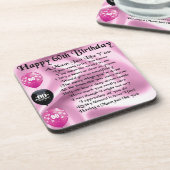 Dessous-de-verre Poème de maman - soixantième anniversaire (Côté gauche)