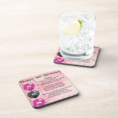 Dessous-de-verre Poème de nièce - 18ème anniversaire (Côté Droit)