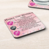 Dessous-de-verre Poème nièce - 30ème anniversaire (Côté gauche)