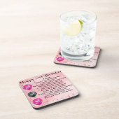 Dessous-de-verre Poème nièce - 30ème anniversaire (Côté Droit)