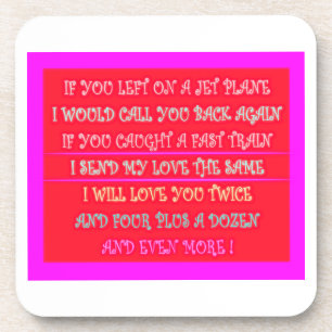 Dessous-de-verre Poèmes romantiques art pour votre être aimé