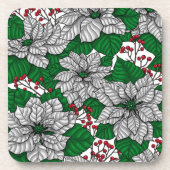 Dessous-de-verre Pointe blanche, motif de Noël (Devant)