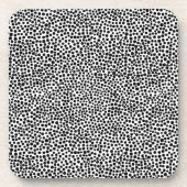 Dessous-de-verre Points aléatoires - Noir sur Blanc (Devant)