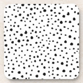 Dessous-de-verre Points dalmatiens, Points dalmatiens, Noir et Blan (Devant)