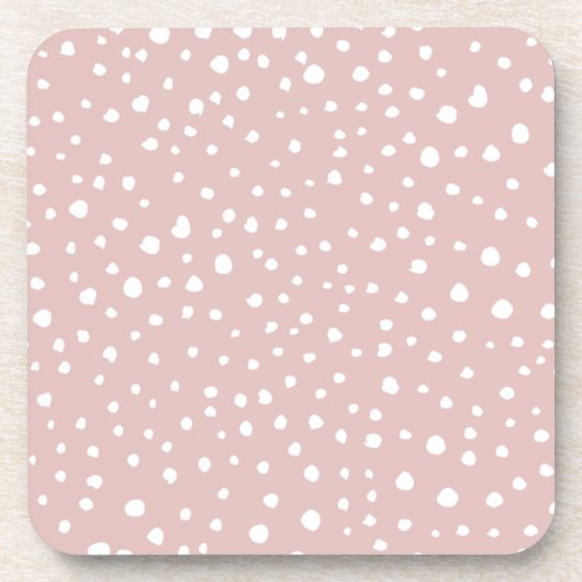 Dessous-de-verre Points Dalmatiens Rose, Points Dalmatiens, Impress (Devant)