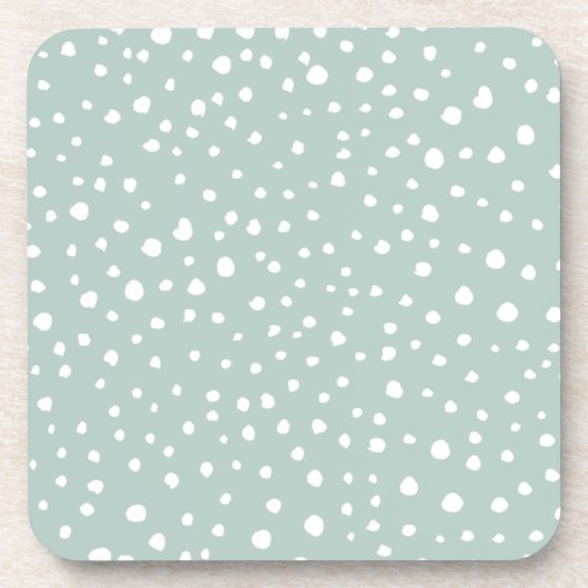 Dessous-de-verre Points Dalmatiens verts, Points Dalmatiens, Pots D (Devant)