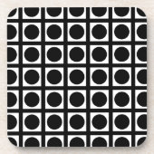 Dessous-de-verre Points de grille noirs élégants (Devant)