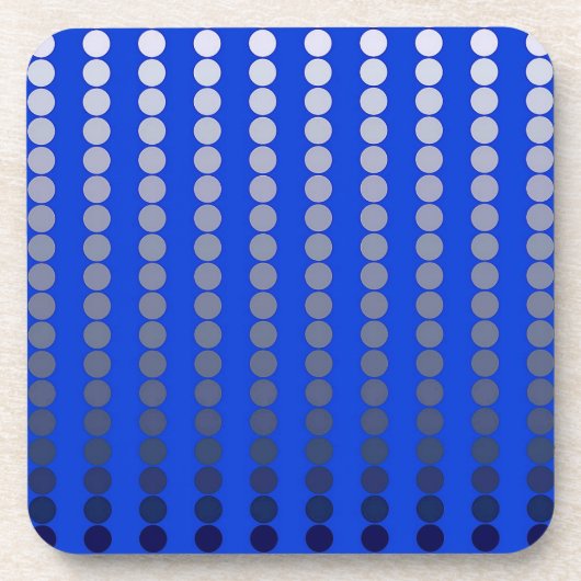 Dessous-de-verre Points de satin - bleu de cobalt et étain (Devant)