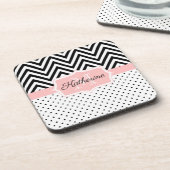 Dessous-de-verre Points mignons et Chevron (Côté gauche)