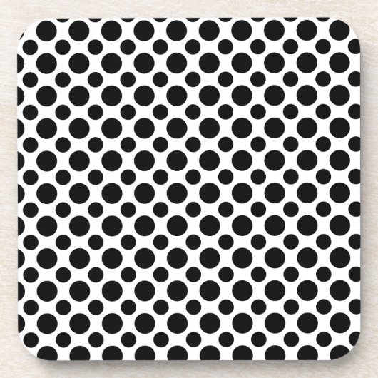 Dessous-de-verre Points noirs et blancs grands et petits (Devant)