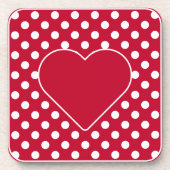 Dessous-de-verre Points rouges + Polka blancs (Devant)