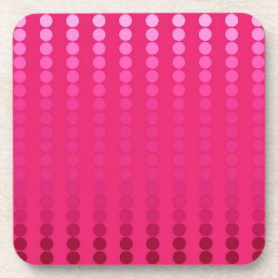 Dessous-de-verre Points satinés - nuances rose fuchsia