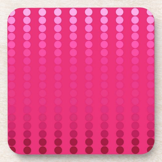 Dessous-de-verre Points satinés - nuances rose fuchsia (Devant)