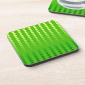Dessous-de-verre Points satinés - nuances vert citron (Côté gauche)