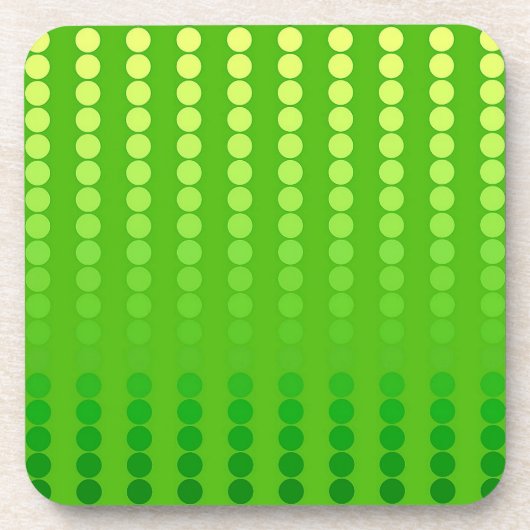 Dessous-de-verre Points satinés - nuances vert citron (Devant)