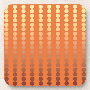 Dessous-de-verre Points satinés - rouille et or
