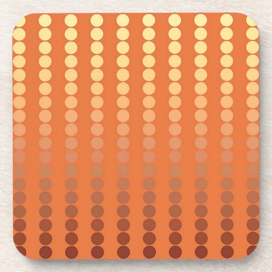 Dessous-de-verre Points satinés - rouille et or (Devant)