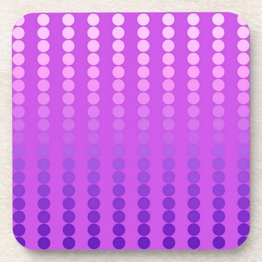 Dessous-de-verre Points satinés - violet et orchidée (Devant)
