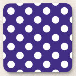 Dessous-de-verre Pois blancs sur bleu foncé<br><div class="desc">Pois blancs sur bleu foncé</div>