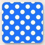 Dessous-de-verre Pois blancs sur bleu royal<br><div class="desc">Pois blancs sur bleu royal</div>