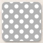 Dessous-de-verre Pois blancs sur gris<br><div class="desc">Pois blancs sur gris</div>