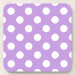Dessous-de-verre Pois blancs sur lilas<br><div class="desc">Pois blancs sur lilas</div>