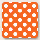 Dessous-de-verre Pois blancs sur orange<br><div class="desc">Pois blancs sur orange</div>