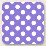 Dessous-de-verre Pois blancs sur perwinkle<br><div class="desc">Pois blancs sur perwinkle</div>