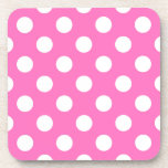 Dessous-de-verre Pois blancs sur rose<br><div class="desc">Pois blancs sur rose</div>