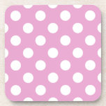 Dessous-de-verre Pois blancs sur rose pâle<br><div class="desc">Pois blancs sur rose pâle</div>